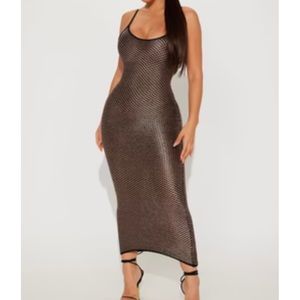 Metallic Maxi Dress
